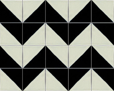 6x6 4 pcs Black Harlequin Talvara Mexican Tile