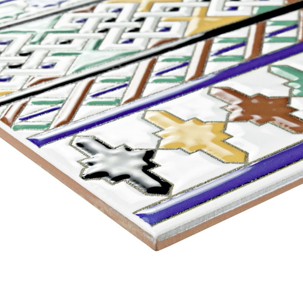 Sevillano Giralda Cenefa Ceramic Wall Trim