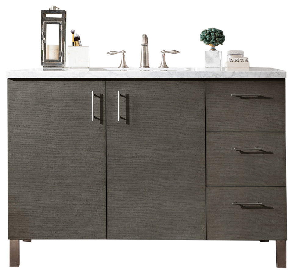 James Martin 850-V48-SOK-3AF 48 Inch Single Vanity with Solid Surface Top