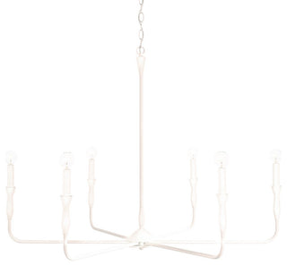 Capital Lighting 450362 Paloma 6 Light 41"W Candle Style - Textured White