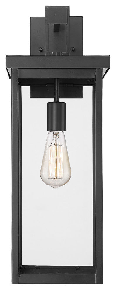 Barkeley Collection 1-Light 22" Tall Outdoor Fixture, Powder Coat Black