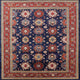 Ahgly Company Indoor Square Mid-Century Modern Area Rugs, 7' Square