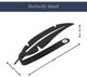 Metal Feather Curtain Tiebacks with Magnetic Closure "“ No Installation Needed, Black, Pack of 1
