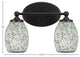 Capri 2-Light Bath Bar, Matte Black/Black Fusion