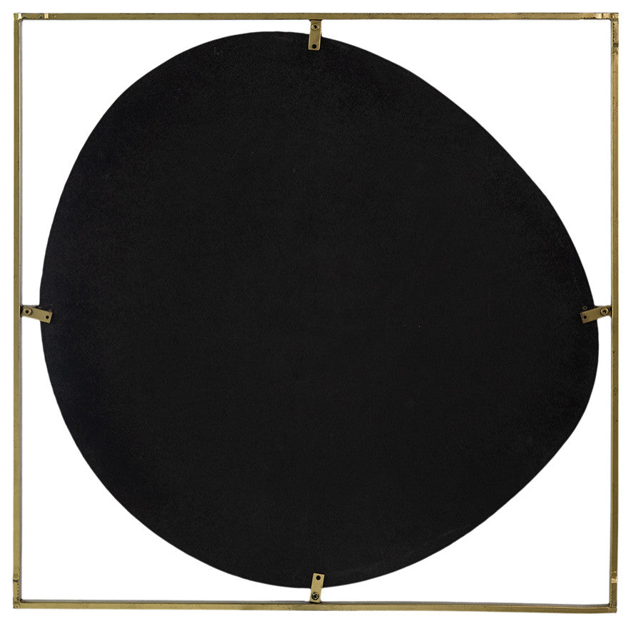 Gewnee 32x1x32" Poppy Mirror with Gold Metal Frame
