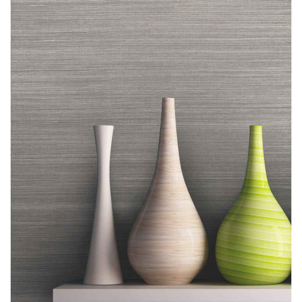 Dark Gray and Tan Imperial Wallpaper