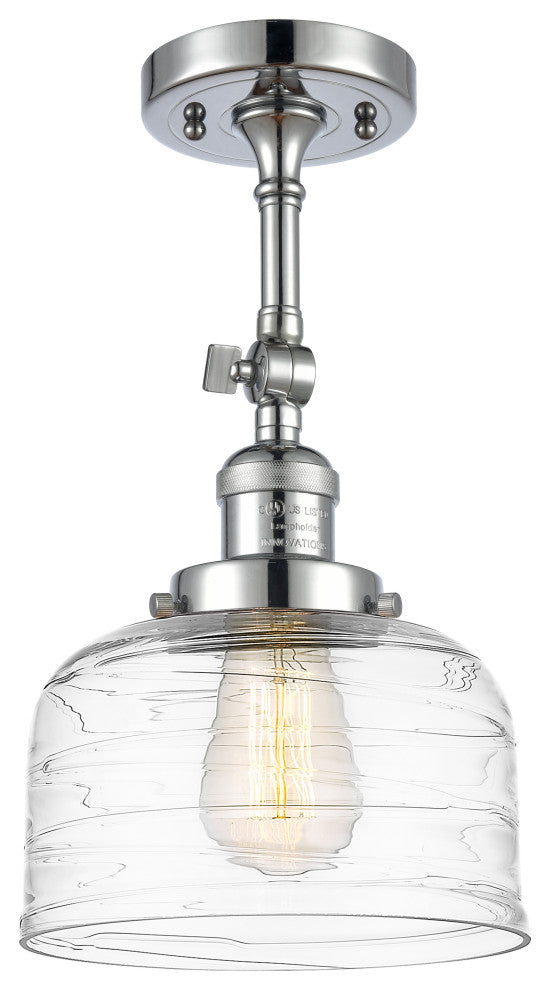 Innovations Bell LED Large Semi-Flush Mount 201F-PC-G713-LED, Polished Chrome