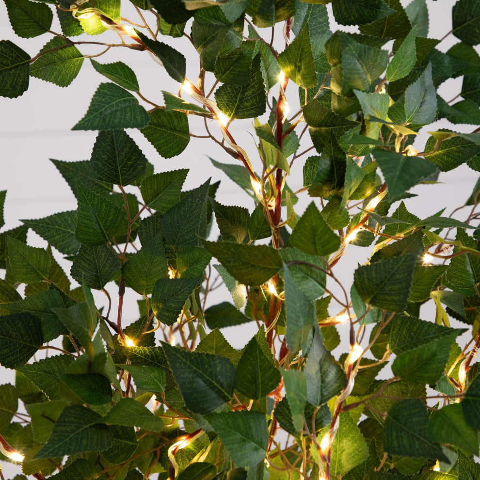 5ft. Lighted Artificial Birch Tree With 180 Warm White LED Lights