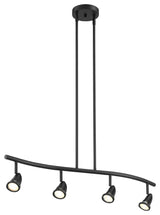 Cobra, 4-Light LED Spotlight Pendant, Black, Replaceable LED