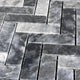 Luna Sky Marble 1"x3" Herringbone on 12" x 12" Mesh Mosaic Tile (10 sqft per box