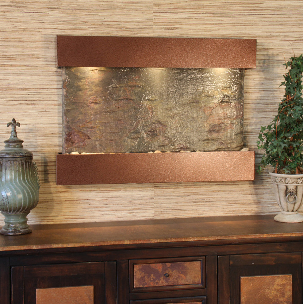 Reflection Creek Water Feature by Adagio, Natural Green Slate, Woodland Brown