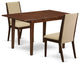 3Pc Kitchen Set, Butterfly Leaf Living Table, 2 Chairs, Mahogany