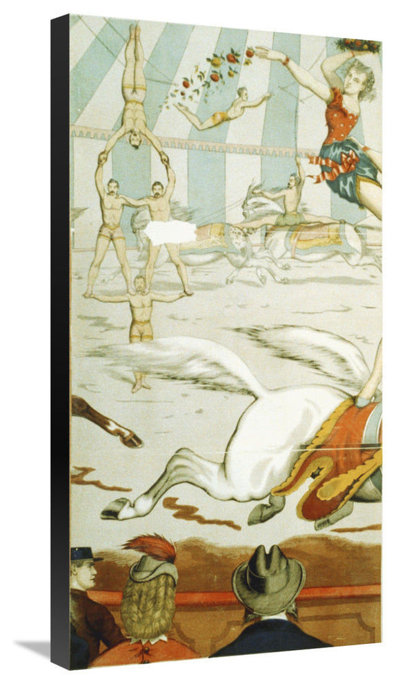 "Acrobats On Horseback 3 - 1870" Canvas by Hollywood Photo Archive, 16x30"