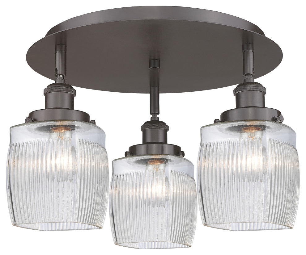 Innovations Colton 3 17.25" Flush Mount Oil Rubbed Bronze