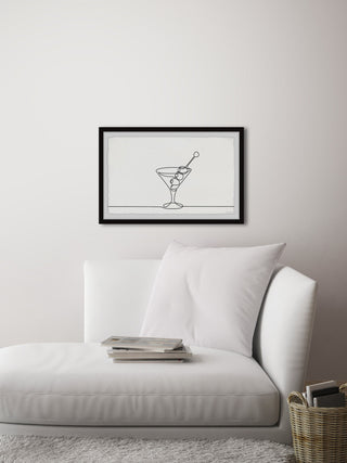 "Cocktail Line" Framed Painting Print, 12x8