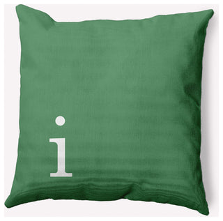 20" x 20" Modern Monogram Indoor/Outdoor Polyester Throw Pillow, Sage