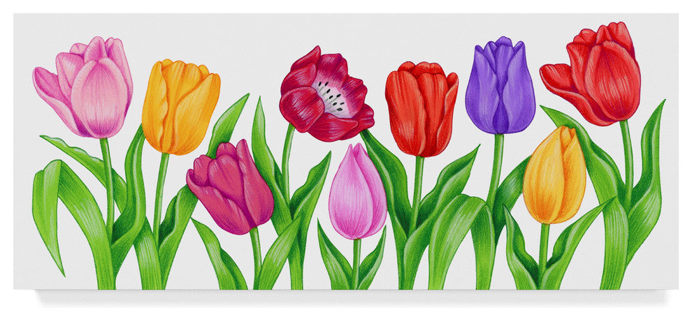 Kimura Designs 'Floral Tulips' Canvas Art, 47"x20"