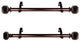Studded 1" Side Curtain Rod 12-20" Long, Set of 2, Bronze