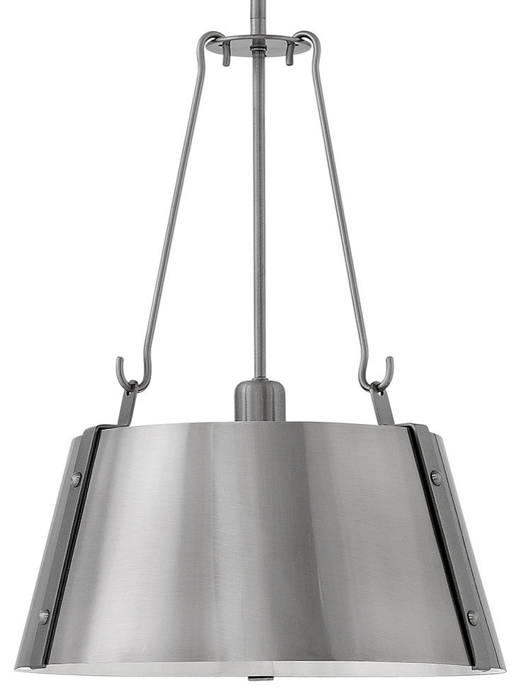 Hinkley Cartwright Medium Drum Pendant, Polished Antique Nickel