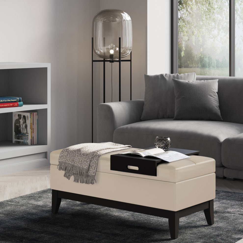 Oregon Storage Ottoman Bench with Tray