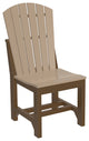 Set of 4 Poly Adirondack Dining Chairs, Weatherwood & Chestnut Brown, Side Chair, Dining Height