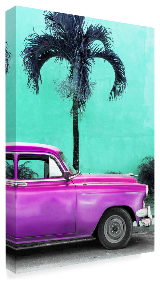 "Beautiful Retro Purple Car" by Philippe Hugonnard, Canvas Art, 12"x19"