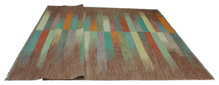 Winchester Flatweave Mose Brown/Blue Rug, 8'5 x 11'4