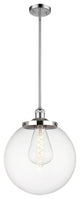 Beacon Pendant, Polished Chrome, Clear