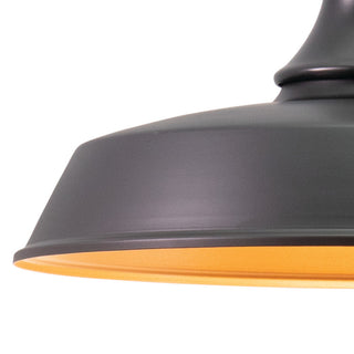 Dorado 15" Outdoor Pendant Dark Bronze and Light Gold