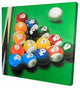 Pool Table With Ball Formation, Fine Art Gallery Wrapped Canvas, 24"x24"
