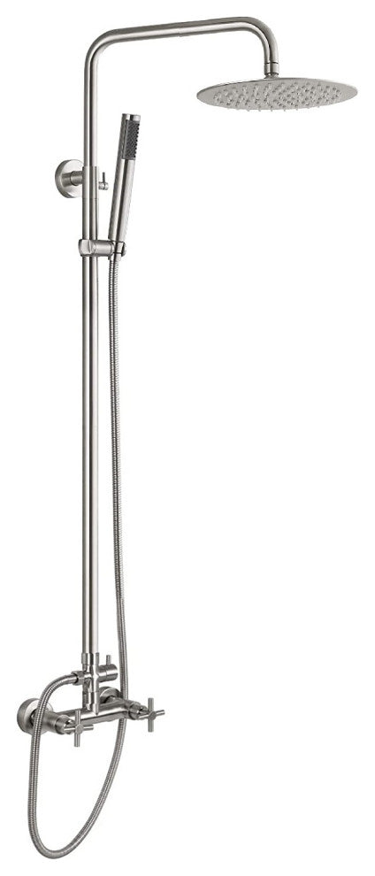 Monti Dual Function Outdoor Shower Stainless Steel, Brushed
