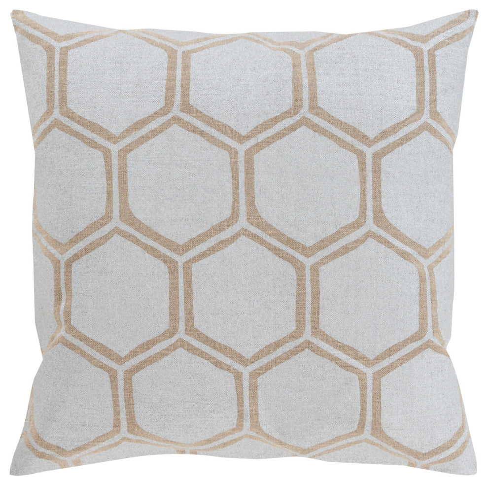 Surya Metallic Stamped MS-003 22" x 22" Pillow Cover