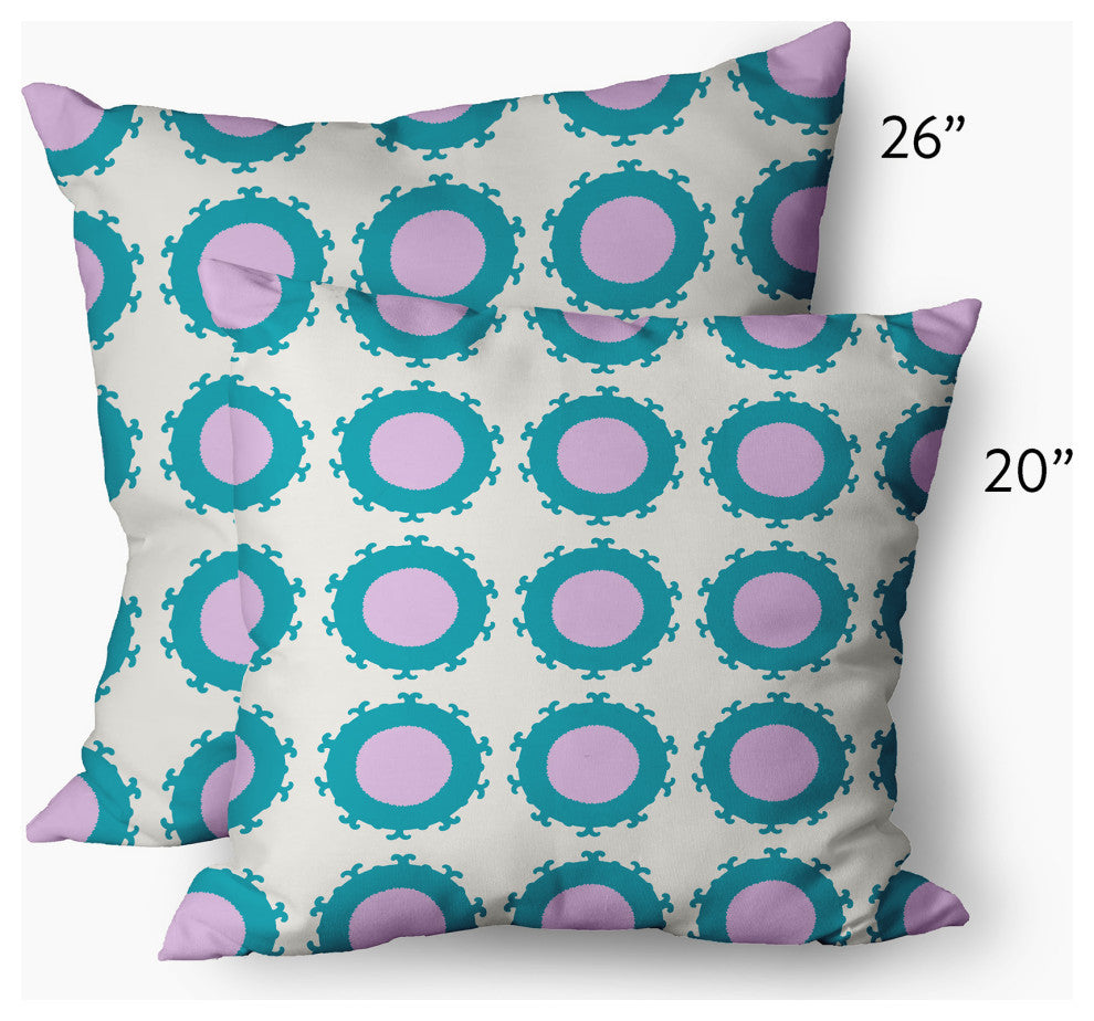 Pan Bubbles Decorative Throw Pillow, Lilac, 20"x20"