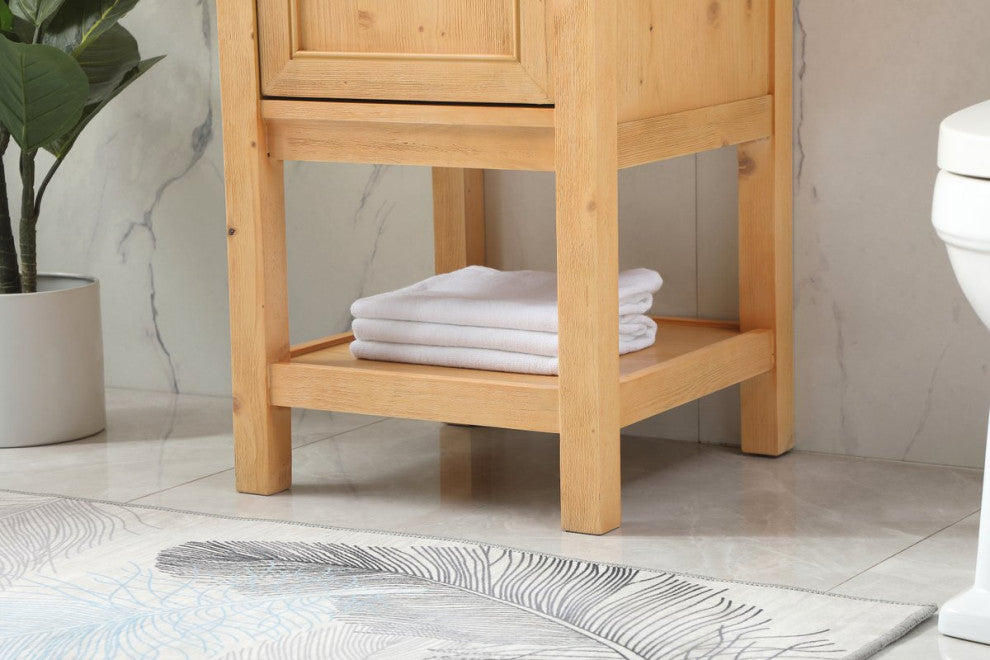 Matilda 19" Transitional Natural Wood-Light Bathroom Vanity
