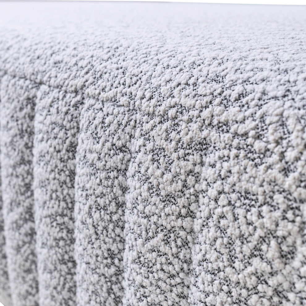 Square Ottoman - White/Black Kd