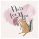 "My Furry Valentine IV Sq" Digital Paper Print by Elyse DeNeige, 38"x38"