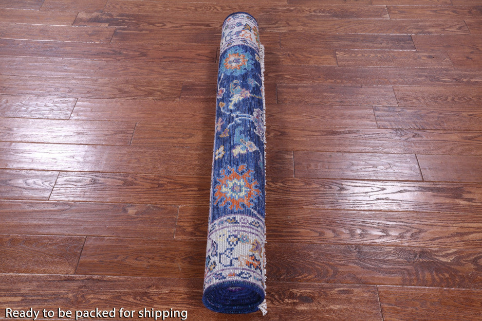 4' 2" X 6' 3" Handmade Turkish Oushak Wool Rug - Q15468