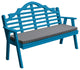 Pine Marlboro Garden Bench, Caribbean Blue, 4 Foot