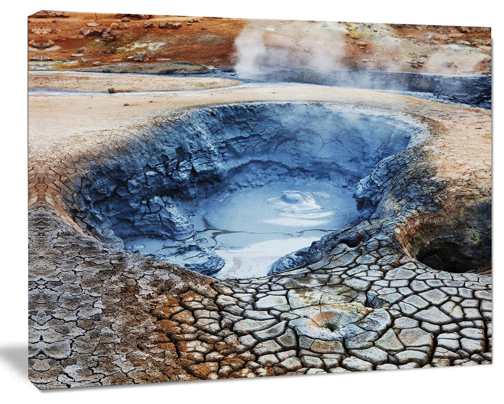 Beautiful Fumarole Field in Iceland, Landscape Wall Art on Canvas, 40"x30"