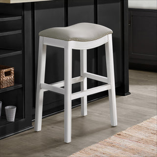 Williston Bar Stool, White, Bar Height