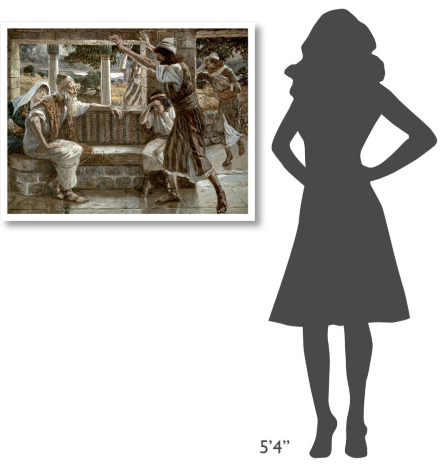"Job Hears Bad Tidings" Digital Paper Print by James Tissot, 38"x30"