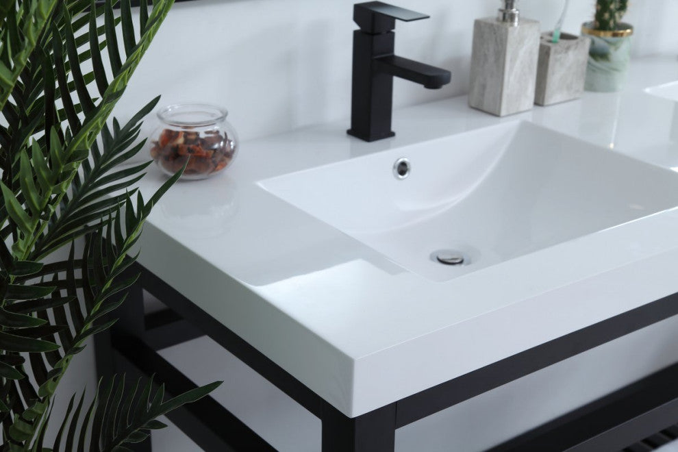 Home Living 22" Modern Black-Light Bathroom Vanity