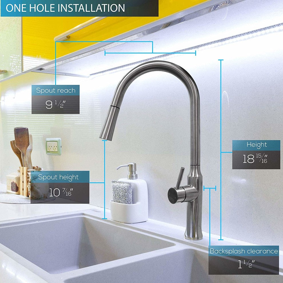 BOANN Esther C34S 304 Stainless Steel Kitchen Sink Faucet