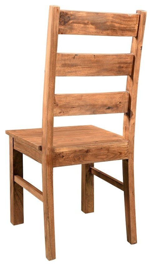 Timbergirl Angled Acacia Wood Chair -Set of 2