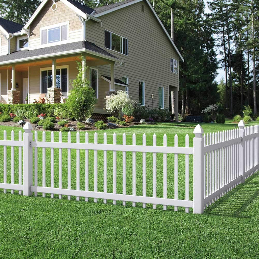 Outdoor Essentials White Vinyl Fence Bracket Kit, 2 Pack