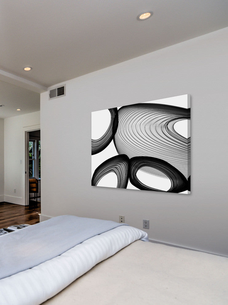 "Abstract Black and White 21-49-00" Print on Canvas by Irena Orlov