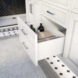 Terrence 72" Vanity with Power Bar and Drawer Organizer, White