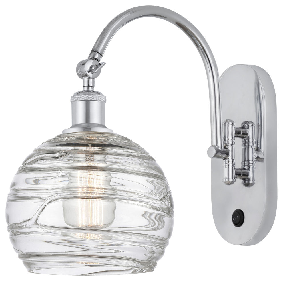 Innovations 518-1W-PC-G1213-8 1 Light Sconce, Polished Chrome