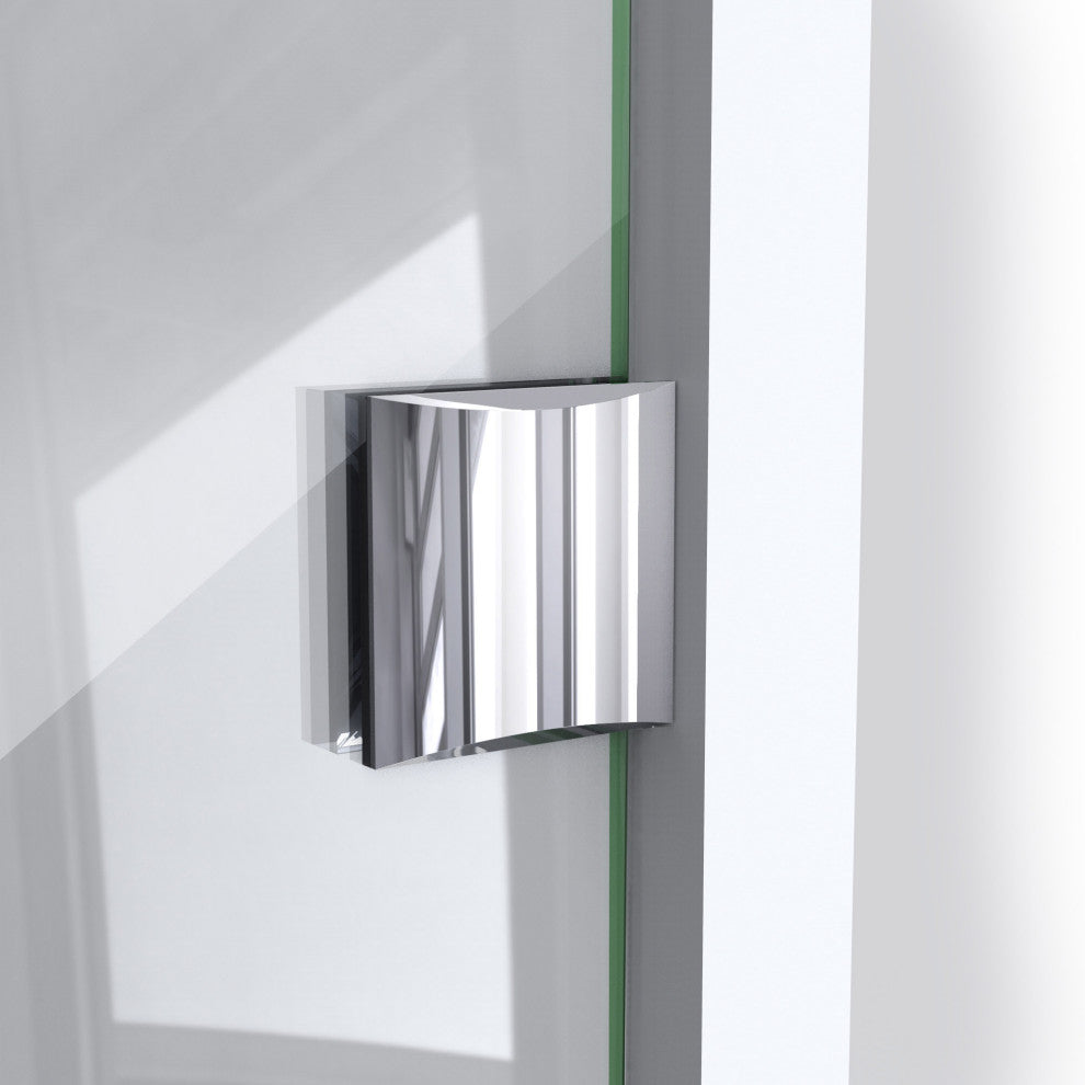 DreamLine Prism Lux 36x74 3/4 Neo-Angle Shower Enclosure, Chrome, White Base