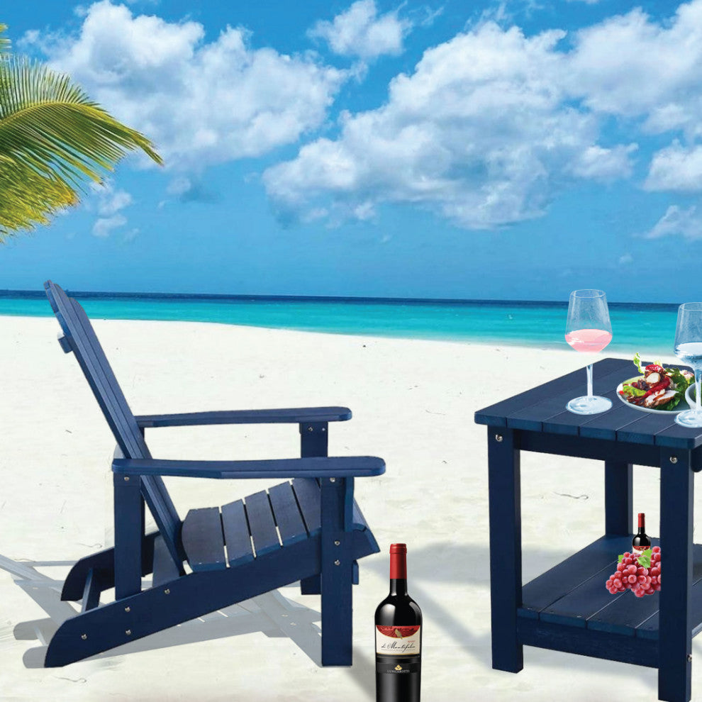 Orlando Plastic Wood Adirondack Chair, Blue